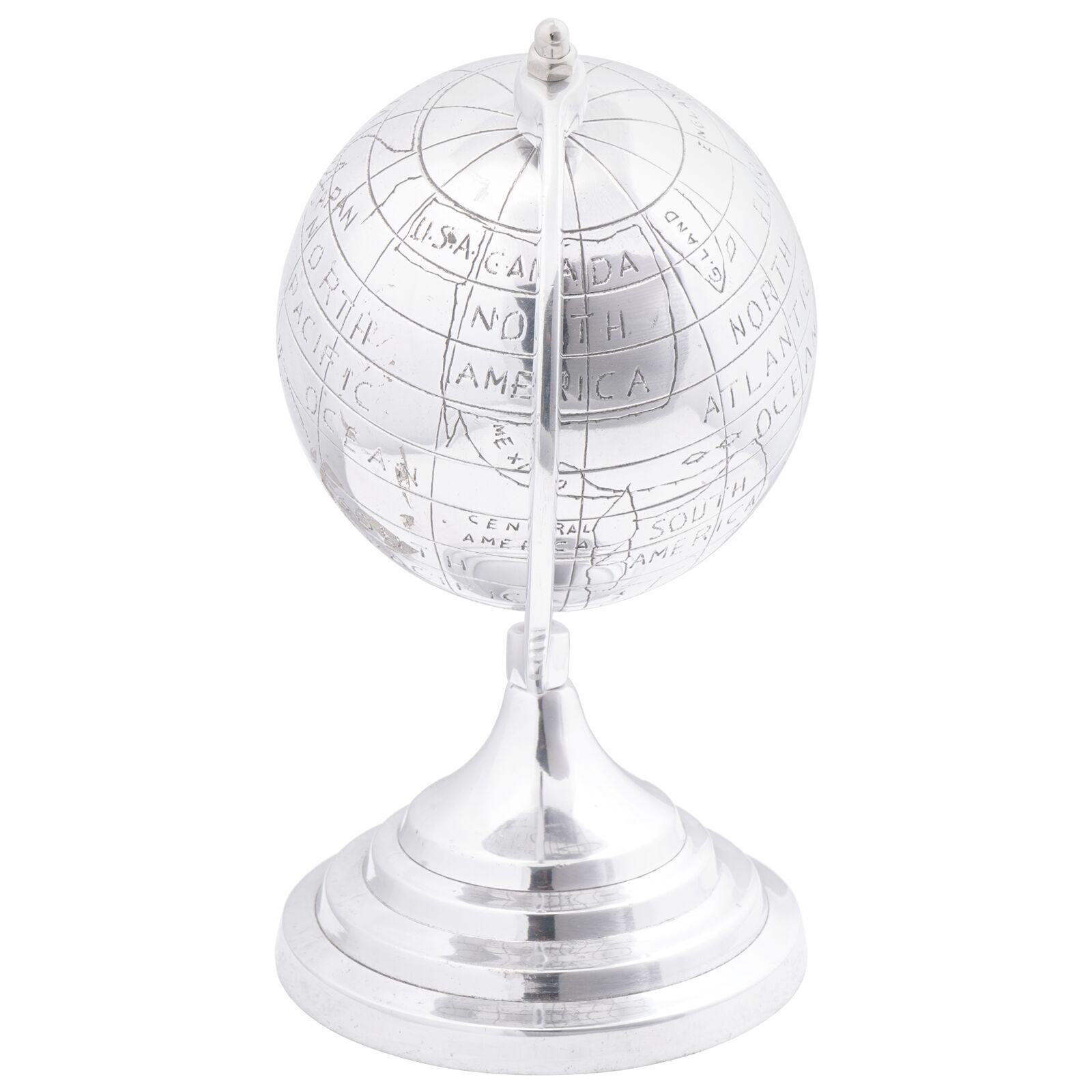 Globe Skulptur Sølv 16,5x14x26 cm Aluminium