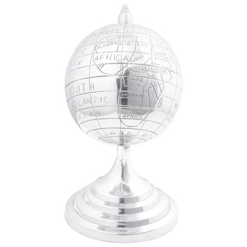 Globe Skulptur Sølv 16,5x14x26 cm Aluminium