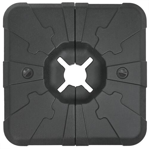 2-delt parasolbase sæt med 110 kg sand eller 70 kg vand