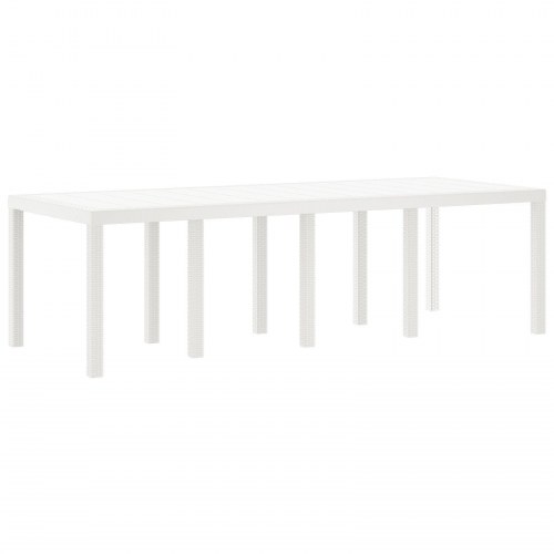 Have Spisebordssæt 9 Delt Hvid Rattan, Glas Ergonomisk