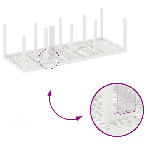 Have Spisebordssæt 9 Delt Hvid Rattan, Glas Ergonomisk