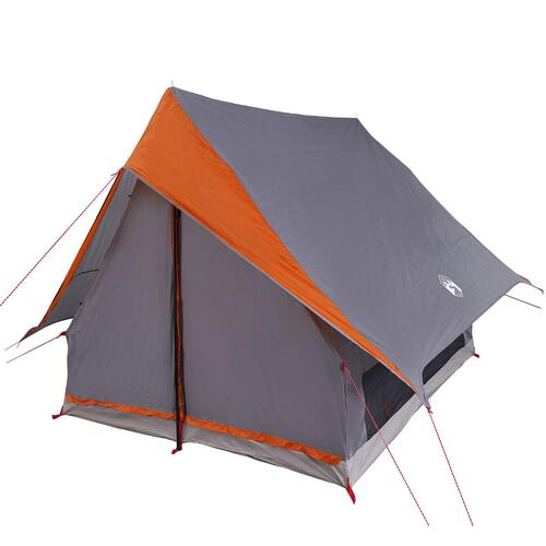 Camping Telt 3-personer Grå og orange Polyester 3-personer