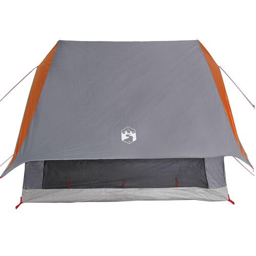 Camping Telt 3-personer Grå og orange Polyester 3-personer