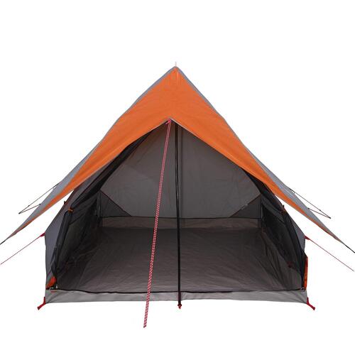 Camping Telt 3-personer Grå og orange Polyester 3-personer