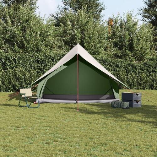 Camping Telt 5-Personer Grøn Polyester 5-personers Foldbart