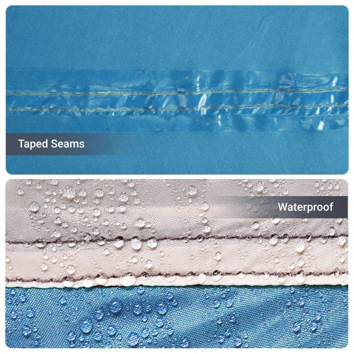 Camping Telt 5-Personers Blå Polyester 5-personers