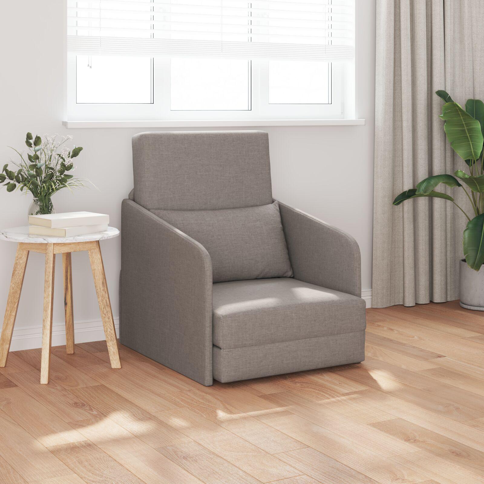 Gulv Sofa Seng Taupe Polyester Gulv Sofa Seng Rektangulær