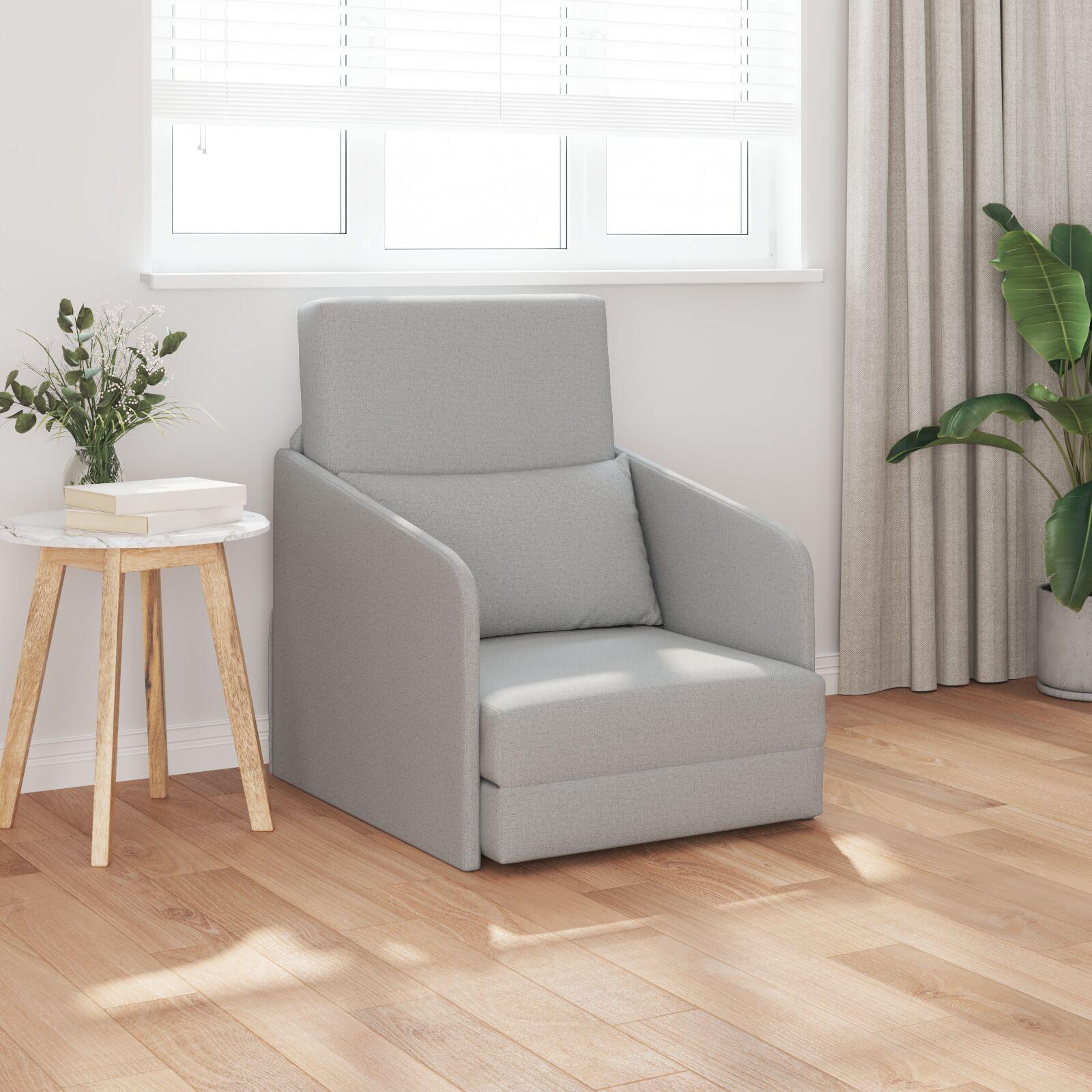 Sovesofa i stof - skygrå 65 × 80 × 83 cm