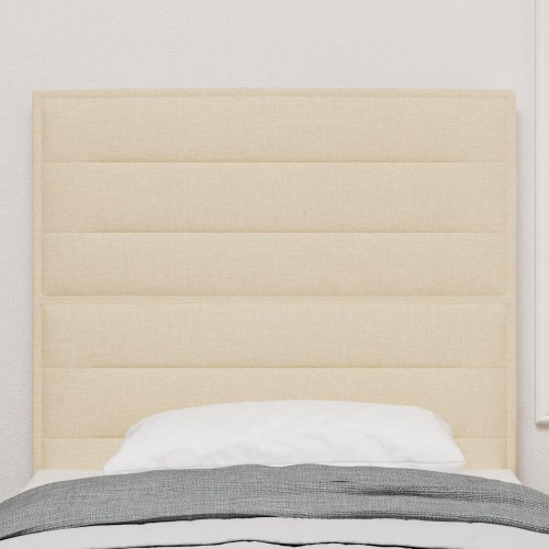 Sengegavl Linjedesign Cremefarvet 90 cm Stof