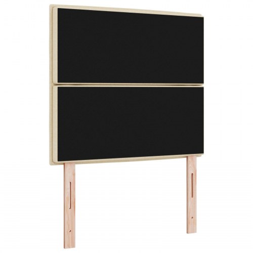 Sengegavl Linjedesign Cremefarvet 90 cm Stof