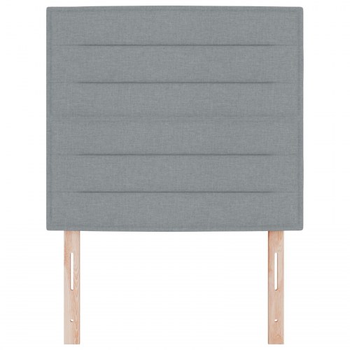 Sengegavl Linjedesign Lysegrå 100 cm Stof