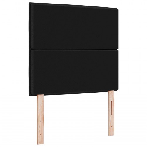 Sengegavl Linjes Design Sort 100 cm Stof