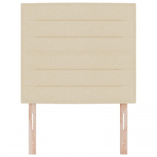 Sengegavl Linjer Design Creme 100 cm Stof