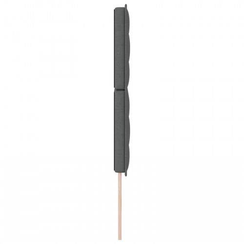 Sengegavl Linjer Design Mørkegrå 140 cm Stof