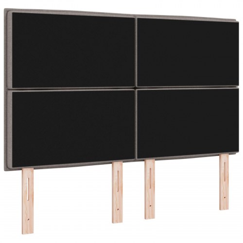 Sengegavl Linjer Design Gråbrun 140 cm Stof
