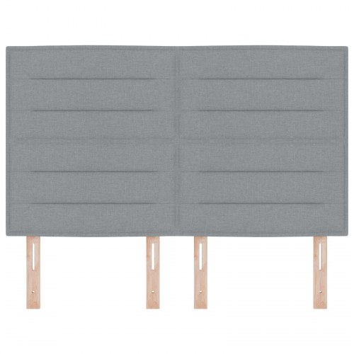 Sengegavl Linje Design Lys Grå 160 cm Stof