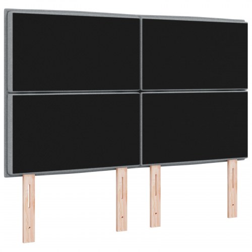 Sengegavl Linje Design Lys Grå 160 cm Stof