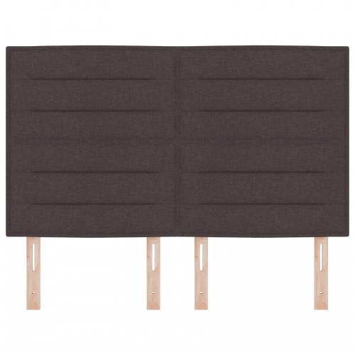 Sengegavl Linje Design Mørkebrun 160 cm Stof