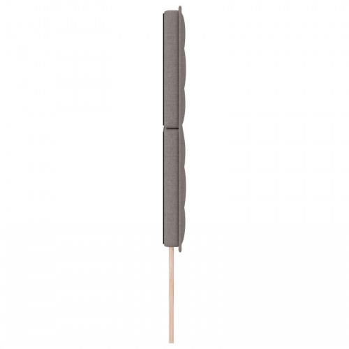 Sengegavl linjer design taupe 160 cm stof