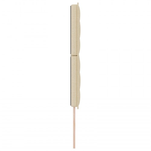 Sengegavl Linjer Design Creme 160 cm Stof