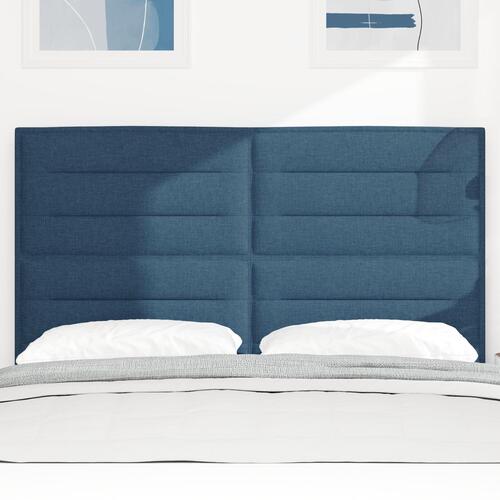 Seng Gavl Linjer Design Blå 160 cm Stof