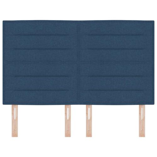 Seng Gavl Linjer Design Blå 160 cm Stof