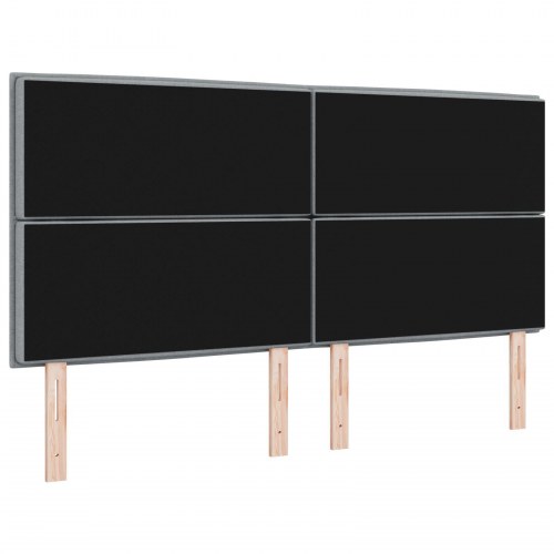 Sengegavl Linjer Design Lysegrå 180 cm Stof