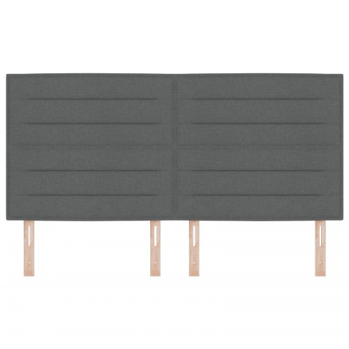 Sengegavl Linjer Design Mørkegrå 180 cm Stof