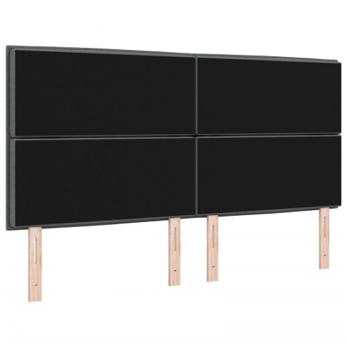 Sengegavl Linjer Design Mørkegrå 180 cm Stof