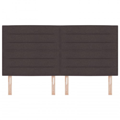 Sengegavl Linjer Design Mørkebrun 180 cm Stof