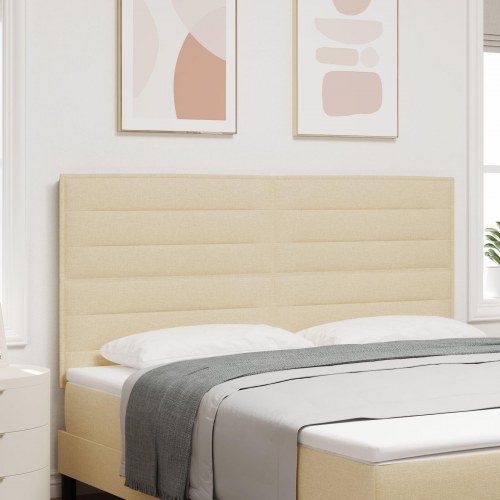 Sengegavl Linje Design Creme 180 cm Stof