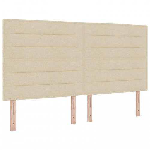 Sengegavl Linje Design Creme 180 cm Stof