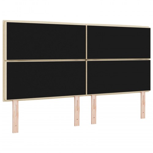 Sengegavl Linje Design Creme 180 cm Stof