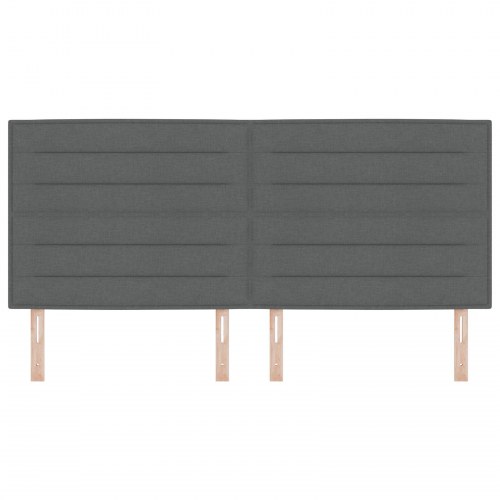 Sengegavl Linje Design Mørkegrå 200 cm Stof