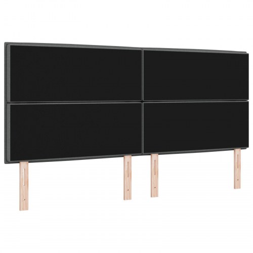 Sengegavl Linje Design Mørkegrå 200 cm Stof