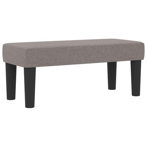 Boksmadras med madras og bænk taupe 100x200 cm stof