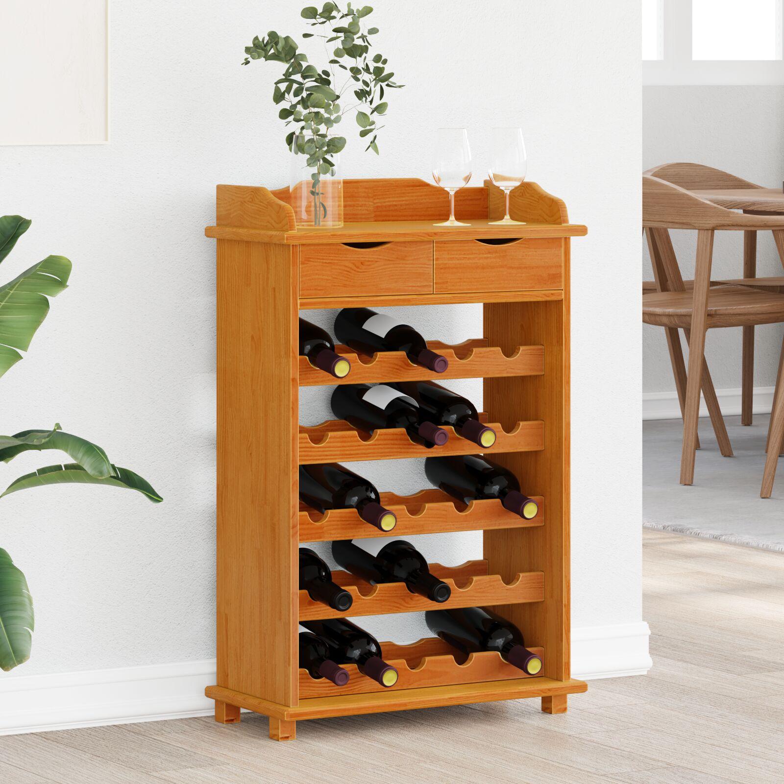 Vinfad Brun 90 x 60 x 30 cm Massivt fyrretræ