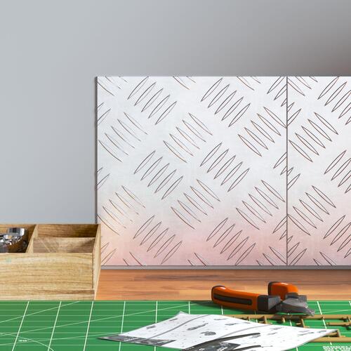 Aluminium Checker Plader 2 stk Skridsikre 20x20 cm
