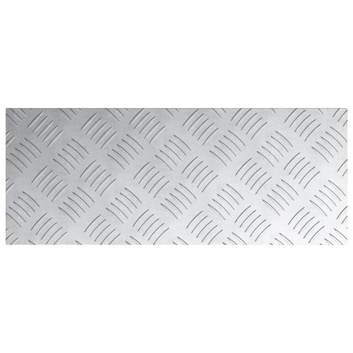 Aluminium Tjekket Plade Sæt af 2 Skridsikre 20x50 cm