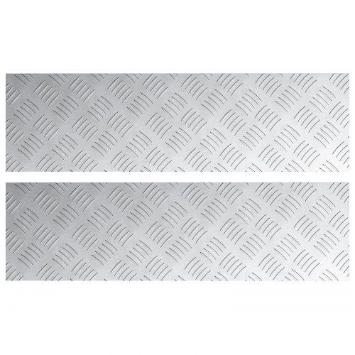 Aluminium Checker Plader 2 stk Skridsikker 70x20 cm