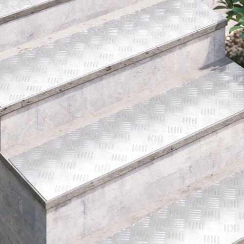 Aluminium Checker Plader 2 stk Skridsikker 100x25 cm