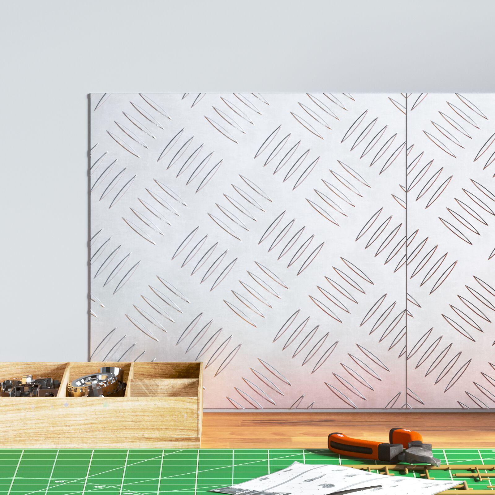Checker plader 2 stk Sølv 30 x 30 cm Aluminium