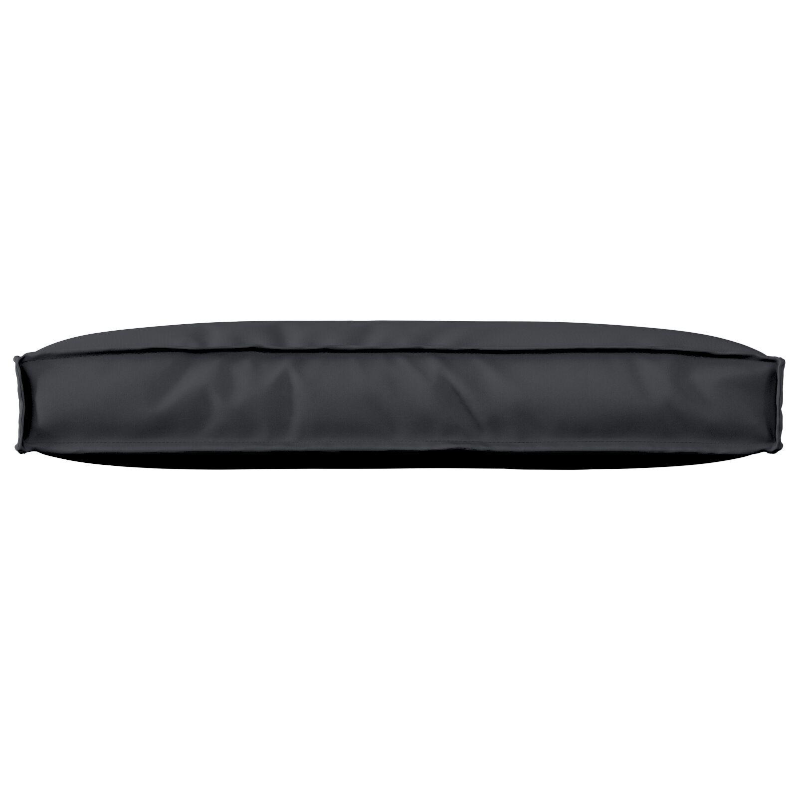 Pallehynde til ryglæn med pude Sort 80 x 40 x 12 cm Oxford stof