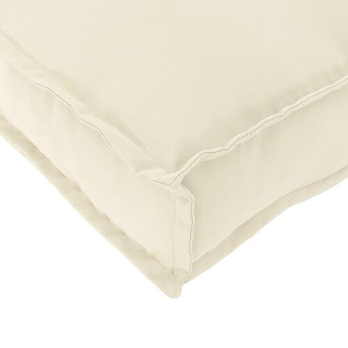 Pallepude til sæde/ryg Creme 120x50x12 cm Oxford stof
