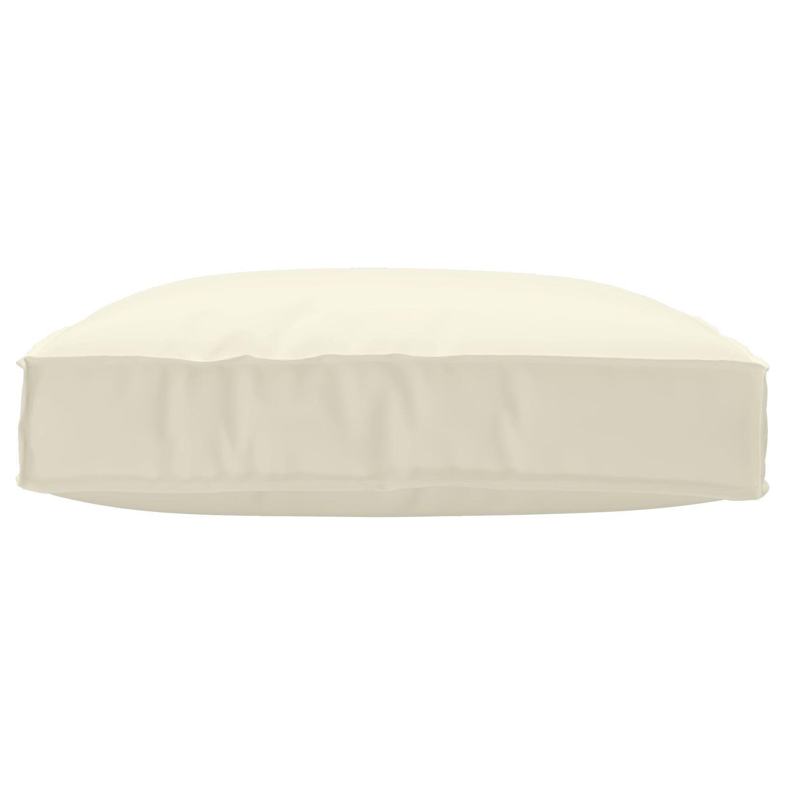 Pallehynde til sæde Creme 80 x 80 x 12 cm Oxford stof