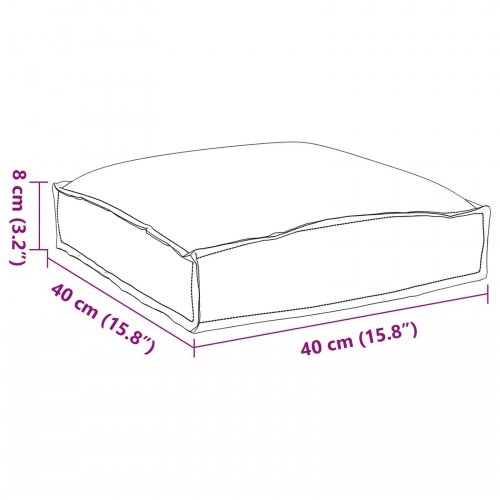 Pallet Puder til Sæde 2 stk Grå 40x40x8 cm Oxford stof