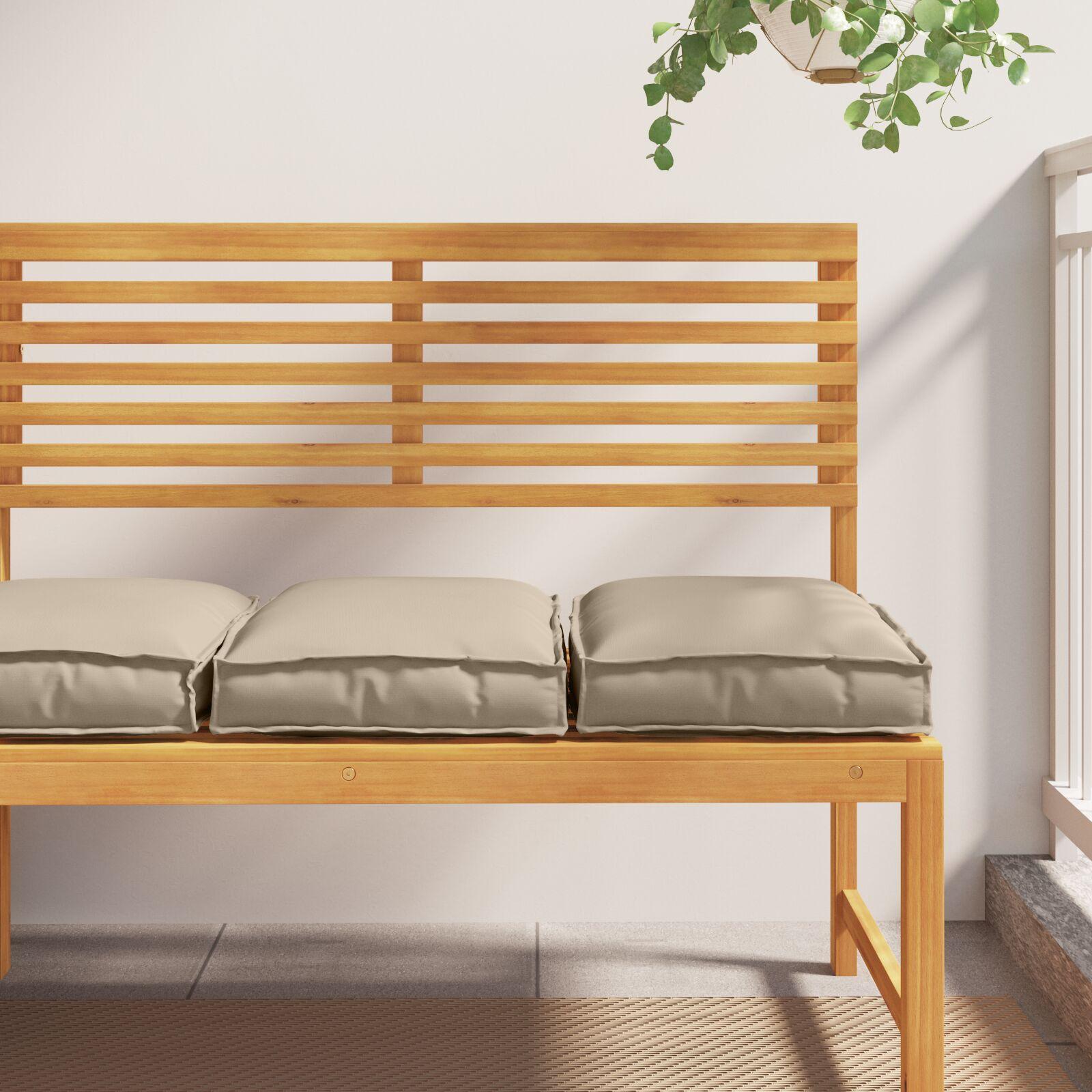 Pallehynde til sæde 2 stk Gråbrun 40 x 40 x 8 cm Oxford stof