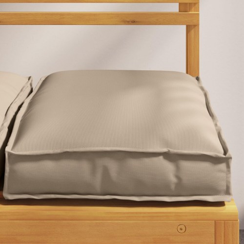 Pallepuder til sæde 2 stk Gråbrun 40x40x8 cm Oxford-stof