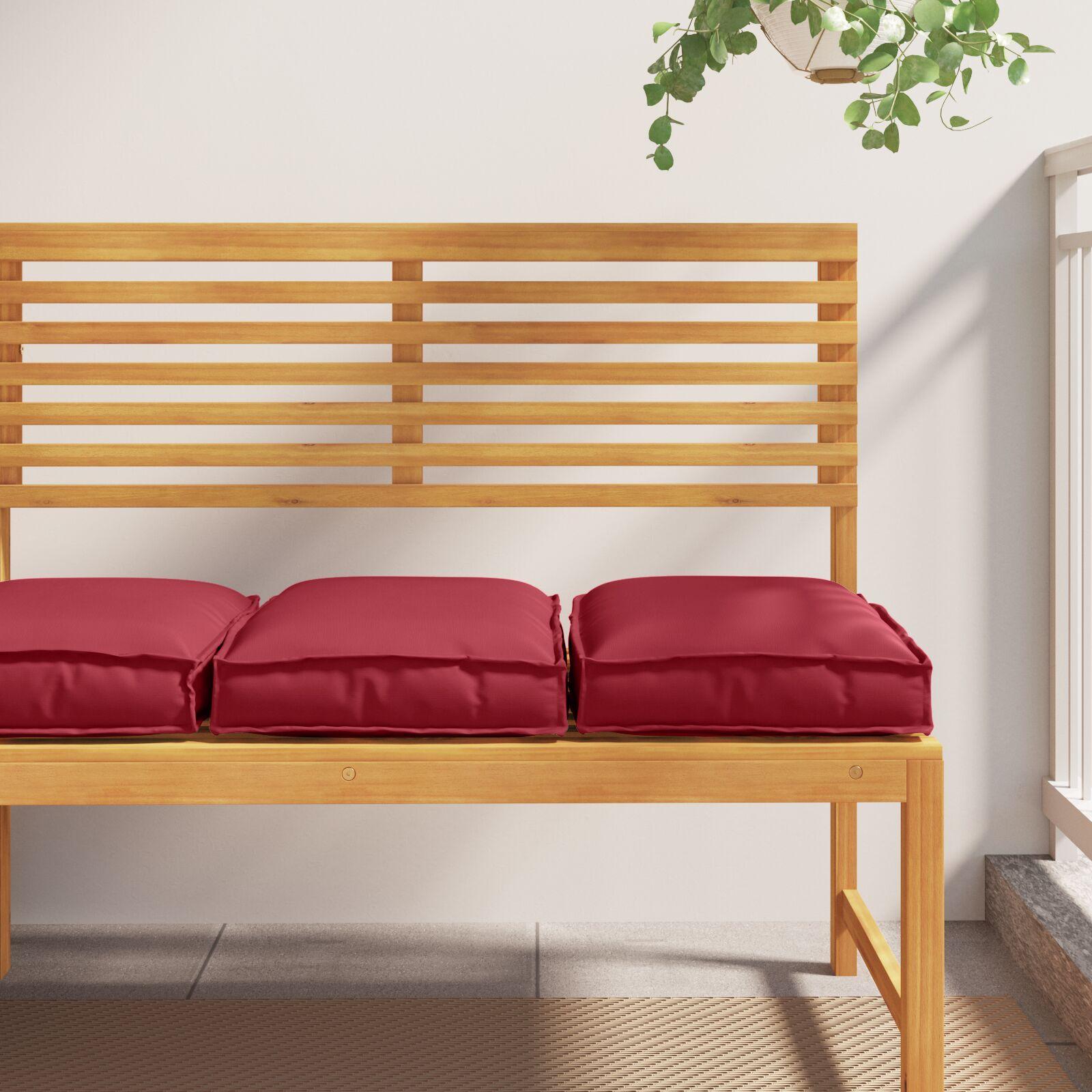 Pallehynde til sæde 2 stk Vinrød 40 x 40 x 8 cm Oxford stof