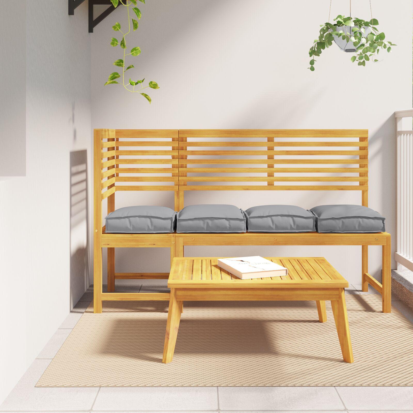 Pallehynde til sæde 4 stk Grå 40 x 40 x 8 cm Oxford stof